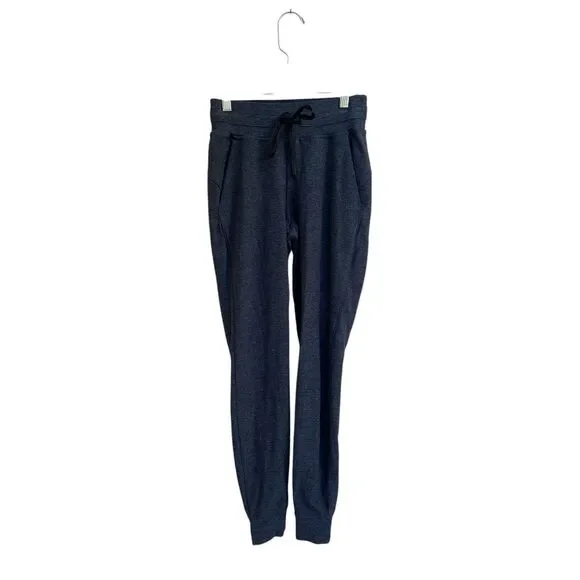 Lululemon Soft Jersey Ready to Rulu Mid-Rise Jogger in Heathered Blue Size 2 - Picture 1 of 6